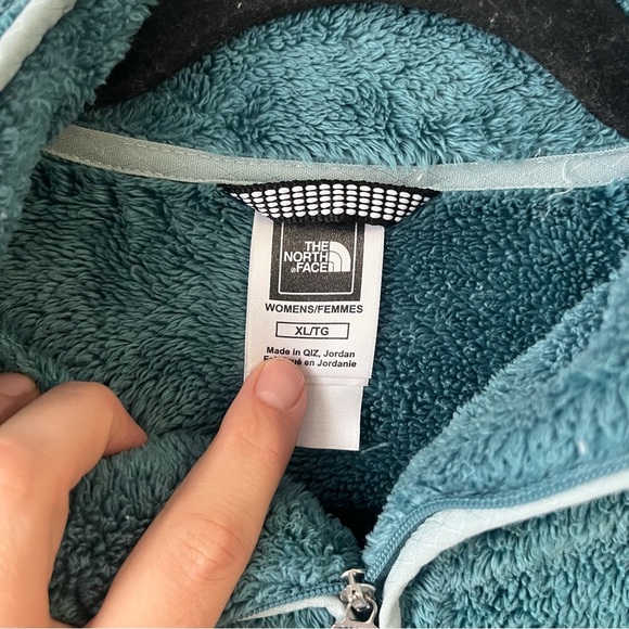 The North Face Jacket Women's Small Turquoise 1/4 Zip Fleece Size XL - Picture 4 of 6